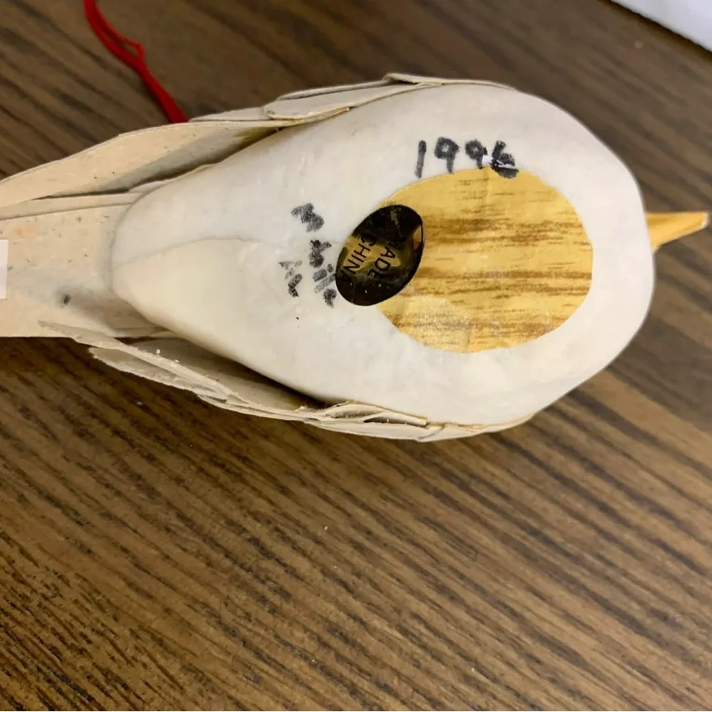 Cream Bird Ornament for Christmas